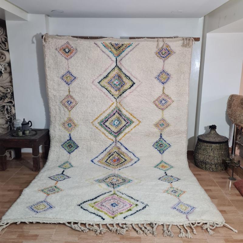 White Jaleel Marokkaans handgemaakt tapijt